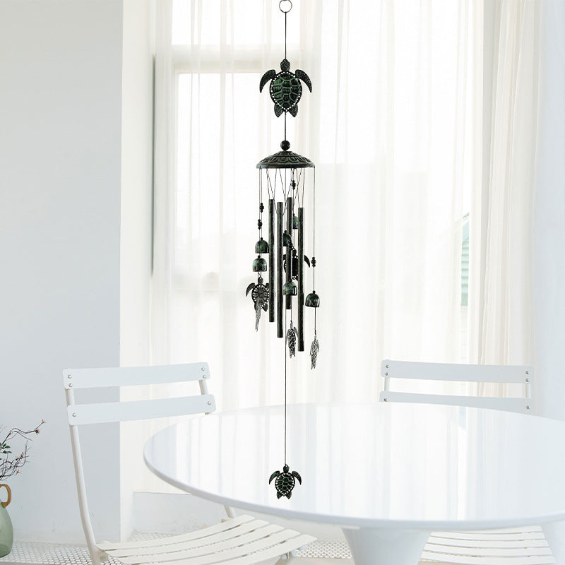 Wholesale Vintage Metal Green Wrought Iron Easter Wind Chimes